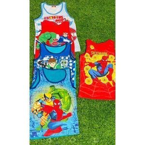 Gift Master Boys' Cartoon Character Singlet, 3pieces