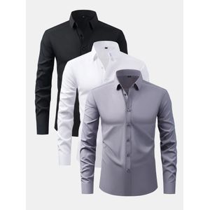 3in1 Office Long Sleeve Outfit Shirt For Men