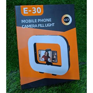 E-30 Selfie Portable Camera & Phone Fill Light – Rechargeable LED Light for Photography, Video Recording & Vlogging
