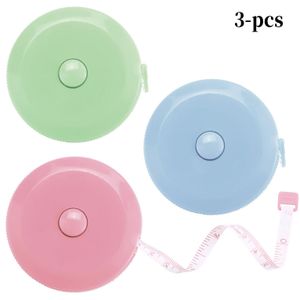 3-Piece 1.5m Mini Dual-Scale Multifunctional Body Measuring Tape, for Body Measurement / Tailor Shops / Schools / Art DIY