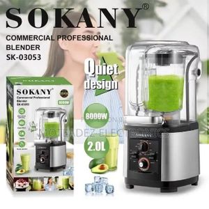 Sokany Sound Proof Heavy Duty Household And Commercial Blender - 8000W - 2L