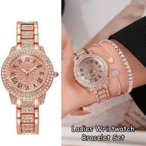 3 In 1 Women's Wristwatch Bracelet Dating Set Quartz Watches