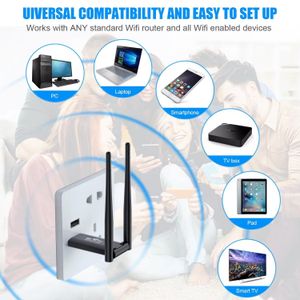 2.4G 300Mbps Wireless USB WiFi Repeater Extender WiFi Signal Amp Booster Long Range Wi-Fi Router Home