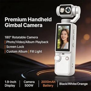 4K Ultra HD vlog OZCT Q8 Camera – Portable Handheld Video Recorder with 180° Rotatable Camera Head, Dual Lens, Viewing Screen, Stabilized Design for YouTube, TikTok & Outdoor Recording