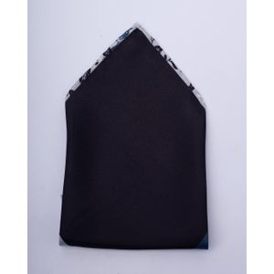 PABANI Signature Black Formal 100% Silk Mens Pocket Square For Corporate Events