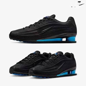 Unisex Air-Cushion Athletic Running Sneakers - Black & Blue
