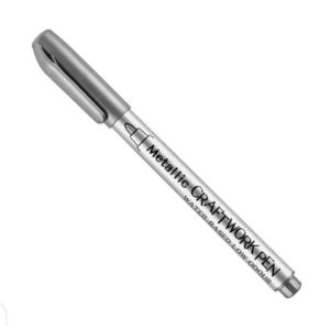 Metallic Craft Work Pen Water Proof Paint Marker For Resin Art, DIY Crafts and Calligraphy (Silver)