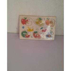 Wooden Fruits Peg Puzzle Board