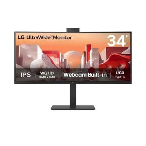 LG 34ba85qe-b 34" Ultrawide Qhd Curved Ips Monitor With Built-in Webcam And Usb Type-c™