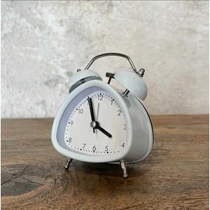 Alarm Clock, Metal Twin Bell Alarm Clock, Silent Non-Ticking Alarm Clock, Retro Vintage Alarm Clocks Desk Table Bedside with Night Light Function for Heavy Sleepers, 3 Inch Triangular Retro Analog Alarm Clock, Bedside Alarm Clock