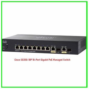 Cisco Sg350-10p 10-Port Gigabit Poe Managed Switch