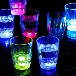 SO 50ml Light-Up Plastic Whiskey & Beer Cups with Automatic Multicolor LEDs