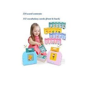 Rechargeable Children card reader 112pc card 224 words kids learning educational device 