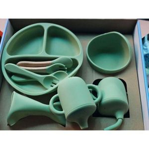 Baby Silicone Feeding Set-Plates, Bib, Cup,Spoons, Forks Etc
