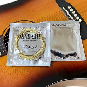 Acoustic guitar strings - 6 string set - Premium coating with Phosphor Bronze (guitar strings acoustic 6 string set