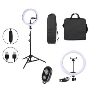 Big 10" Inches Ring Light With Phone Holder &  Stand,tripod Bag, Light Bag And Bluetooth