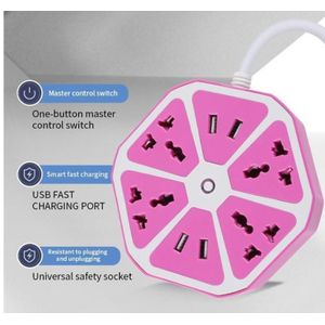 ORIGINAL Four USB with Four British Outlet Sockets Extension Box