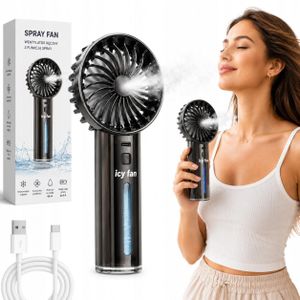 MINI PORTABLE HAND MISTING FAN COOLS WITH WATER MIST