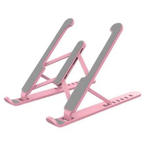 White Label Adjustable Laptops Bracket - Pink