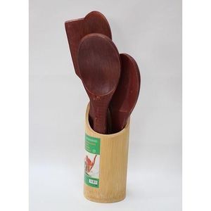 Bamboo Cooking Wooden Spoon Set - 4pcs