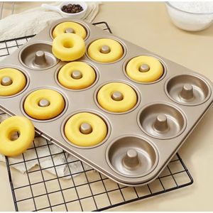 Clo Non-Stick 12-Cavity Donut Mold, Mini Cake, Cartoon Madeleine, Muffin, Bread Baking Pan