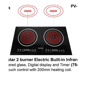 Polystar Infrared Built-In Electric Cooker with 2 Burners