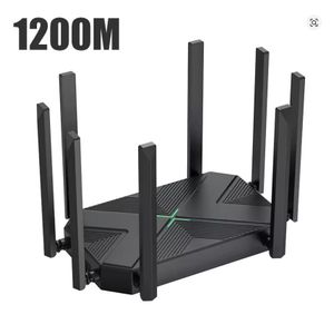 Wireless router booster 8-antenna 1200 Mbps dual-band Wi-Fi repeater with 3 LAN ports and 3 USB interfaces for home office, Dual Band Gigabit WAN Router for Home 1200Mbps Easy Setup Router/ Repeater Wifi Booster 4K Streaming Gaming Router