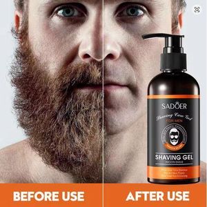SADOER Men’s Shaving Gel with Moisturizing and Skin-Soothing Formula, Smooth Glide Beard Shaving Gel for Softening Stubble, Reduces Irritation and Razor Burns, Suitable for All Skin Types, Grooming Care Solution