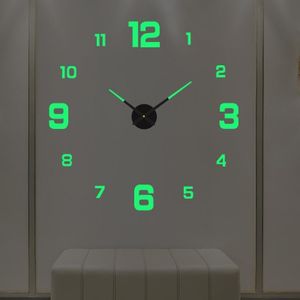 47'' Luminous (night Glow) 3D irregular Number DIY Wall Clock