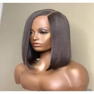 Sleek  Blunt Cut With  Part Closure