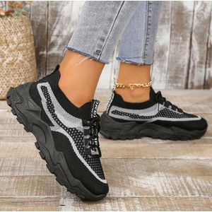 Ladies Everything Black shoes for girls sneakers for ladies - Casual shoes 