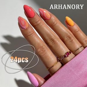 ARHANORY Press-On Nails - BZ1458: Graceful and Slender