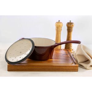 Radiance 18cm Enamelled Burgundy Cast Iron Sauce Pan