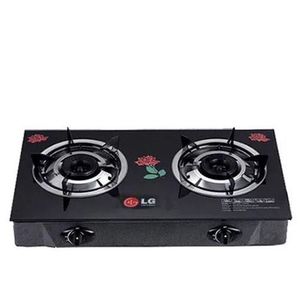 LG Table Top Glass Double Burner Gas Cooker - Auto Ignition