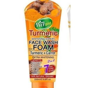 VEET GOLD  Pure Turmeric Whitenin Expert Face Wash Foam -veetgold
