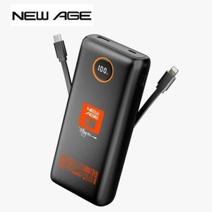 New Age NewAge J153-20K Power-Station 22500mAhh Power-Bank Type-C In-put & Out-put + In-built Cables