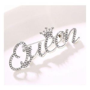 Queen Brooch Premium Crown Corsage Anti-light Rhinestone Suit Shirt Pin