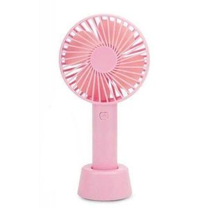 Portable Mini USB Rechargeable Hand Held Fan + Base
