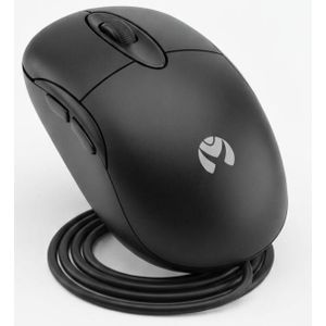 Mikuso MOS-015U USB Wired Optical Mouse - Black, Ergonomic 3-Button Computer Mouse with 1.1m Cable for PC, Laptop, and Desktop