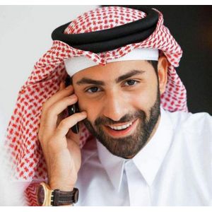 Al Haramain MUSLIM GIFT- 2 IN 1 Muslim Arab Men Scarf Turban and Aga Sheriff Set - Eid Headwear