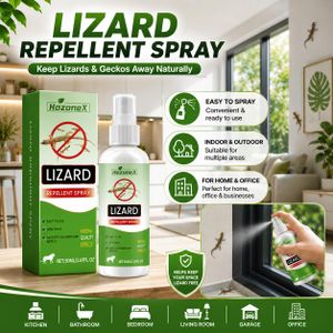Lizard Repellent Spray – Natural Gecko Repellent for Home, Kitchen, Bathroom & Bedroom, Indoor & Outdoor Lizard Control Spray, Long Lasting Household Pest Repellent for Walls, Windows, Doors, Garage & Office