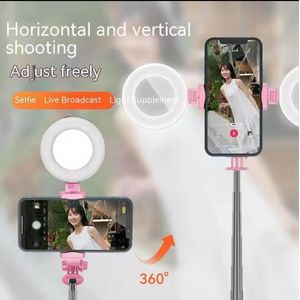 Z6D ( 6ft Tall ) Selfie Stick with Tripod, Shutter Remote and Fill Light (Light Optional) -  Wireless Remote Control, Extendable Phone Selfie Stand, 360° Rotatable Multi-Functional Travel Companion,  Mini Lightweight, Portable for All Mobile Models.