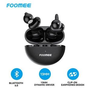 FOOMEE PF01 Clip-on Open-back Headphones with Touch Controls and Stable Bluetooth 6.0 Connection