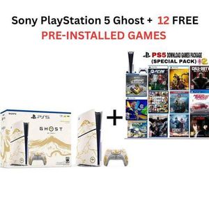 Sony PlayStation 5 PS5 Ghost of Yōtei Gold Limited Edition Bundle Slim Console- 1TB With Latest 12 Free Pre-Installed Games + 24Months