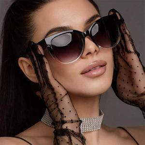 Cat Eye Sunglasses for Women Gradient Color Designer Uv400 Sun Glasses Female Ins Popular Shades