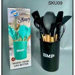 Quality SMP SKU09 12 Pcs Silicone Kitchen Utensil Set