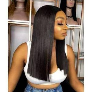 Synthetic wig Fashan Bob Sdd Bone Straight Hair With Hd Closure Wigs For Black Women