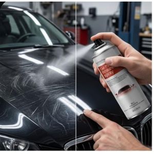 2-in-1 Car Scratch Remover Repair Spray – Instant Auto Paint Restoration Aerosol for Toyota, Honda, Lexus & All Vehicles Covers Scratches, Chips & Faded Paint DIY Car Body Repair Kit car scratch remover, car paint spray, auto scratch fix spray Black