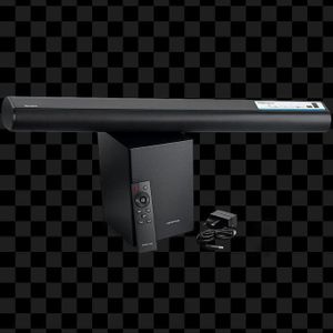 Hisense Soundbar speaker and a wireless subwoofer that boasts a whopping 140 mega watts