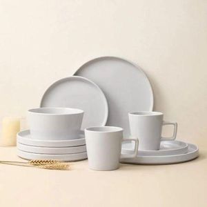 Stoneware 16 Pcs Dinner Set __White 